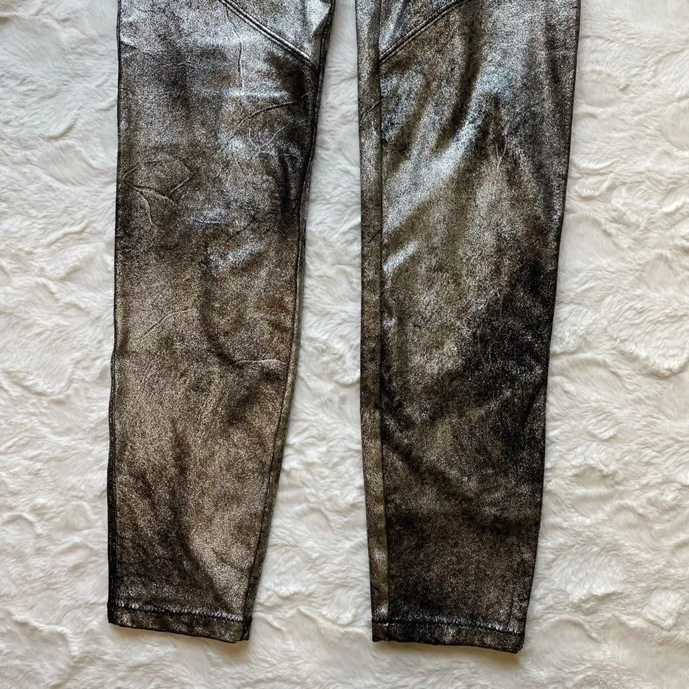 Free People Faux Leather Metallic Pant -‎ Women’s 26